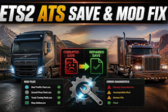fix ets2 and ats save game, profile, and mod issues