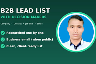 build targeted b2b leads and decision maker contact lists