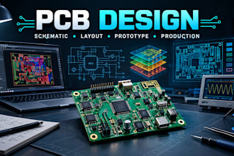 design custom pcb, pcb layout, schematic, kicad, altium, easyeda, esp32,