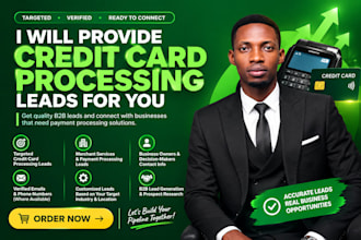 provide credit card processing leads to get merchants client