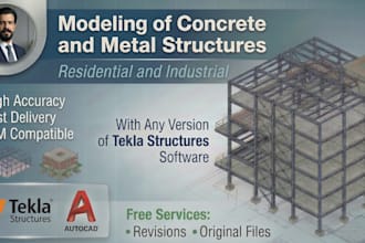 modeling of concrete and steel structures, including fabrication drawings