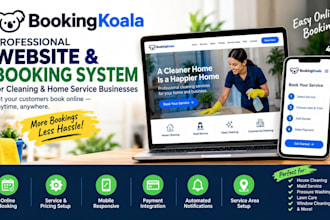 build bookingkoala website and booking system for cleaning and home services