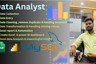 do data analysis using excel, sql, power bi and python