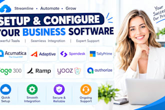 setup acumatica cloud erp, adaptive, spendesk, tallyprime, sage 300, ramp, yooz