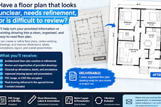 do architectural floor plans and review drawings