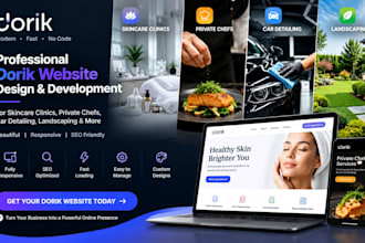 design skincare clinics private chefs car detailing  landscaping dorik website