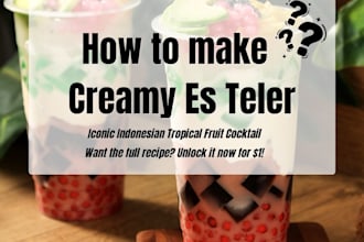 design custom drink recipe digital poster