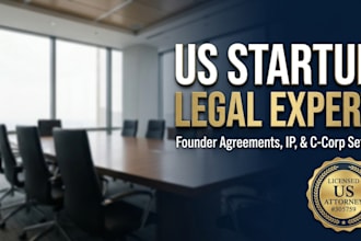 draft a US startup founder agreement with equity and vesting