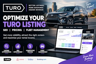 optimize your turo listing, SEO, pricing strategy and fleet management