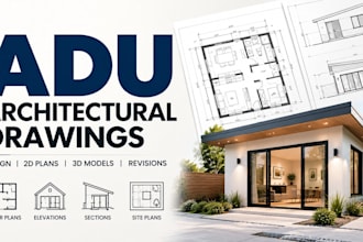 create adu architectural drawings and revise plans after city comments