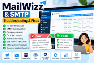 troubleshoot and fix mailwizz and SMTP issues