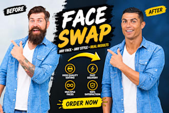 do face swap, background change, photo compositing, manipulation in photoshop