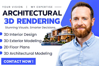 do architectural 3d rendering interior design 3d exterior modeling 2d floor plan
