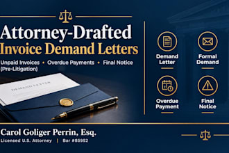 draft a final pre litigation demand letter for business invoices