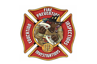 do high quality custom fire department mascot logo with t shirt design