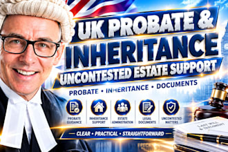 help with UK probate documents, probate inheritance, uncontested legal documents