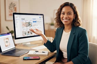 manage your instagram and facebook with engaging posts and captions