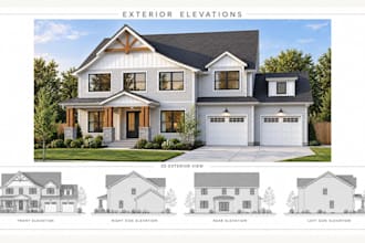 exterior design sketchup 3d model house plan, house design architecture design