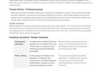 ser leitora beta e fornecer feedback detalhado