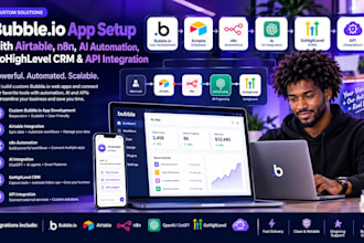 set up bubble io app airtable n8n ai automation gohighlevel crm api integration