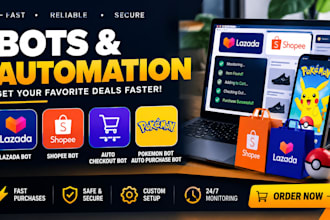 do lazada bot, shopee bot, auto checkout bot, pokemon bot auto purchase bot