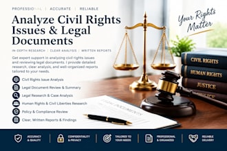 analyze civil rights issues and legal documents