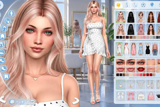 create custom sims4 avatar and character model, sims4 outfit using cc and mods