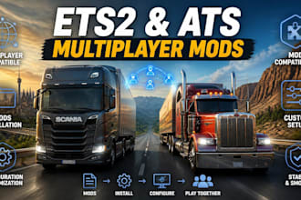 install multiplayer compatible mods for ets2 and ats