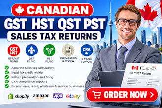 prepare and file canadian gst hst qst pst sales tax returns