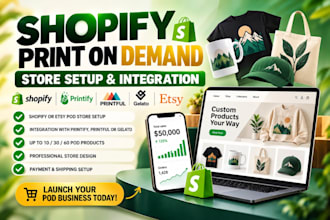 do etsy print on demand store, printify printful etsy pod, shopify pod