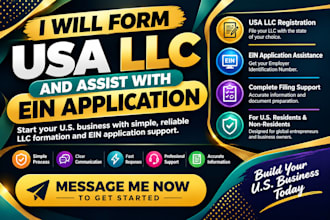 form USA llc and assist with ein application