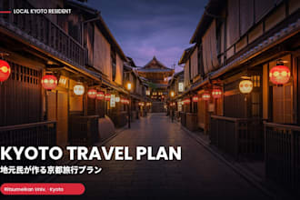 create a custom kyoto travel itinerary as a local resident