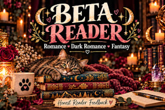 beta read your romance, dark romance, or fantasy manuscript