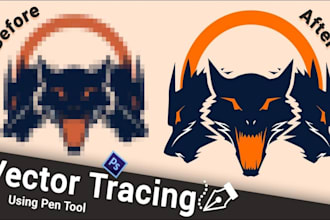 vectorize my logo, recreate image in vector, vector tracing, and vector redraw