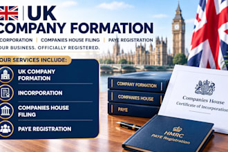do UK company formation, house filing, incorporation and paye registration