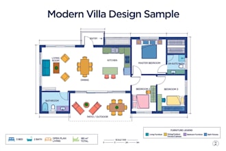 design 2d floor plan and 3d house model in autocad and revit