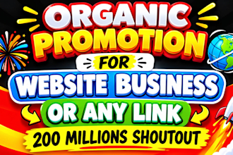 promote, share and advertise your website business or anything