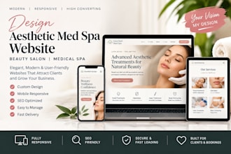 design aesthetic med spa website beauty salon website medical spa website