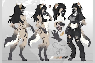 draw furry reference sheet furry ref sheet fursona ref sheet furry nsfw oc