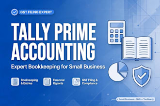 gst filing, tally data entry, and accounting bookkeeping work
