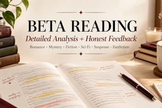 be your honest beta reader with detailed feedback