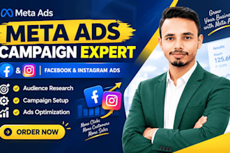 be your meta ads expert and facebook instagram ads specialist