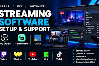 setup or fix streamlabs obs studio vmix for twitch whatnot youtube kick tiktok