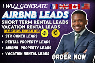 generate targeted airbnb leads, vacation rental leads property management leads