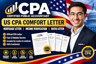 us CPA comfort letter, mortgage letter, income verification, ratio letter