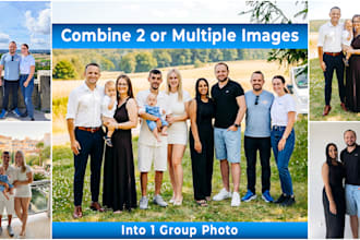 create combine 2 or multiple images into 1 group photo