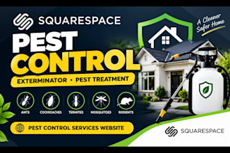 design squarespace pest control website exterminator treatment services website