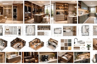 design bathroom laundry 3d wardrobe closet cabinet coffee 3d render 2020 ikea