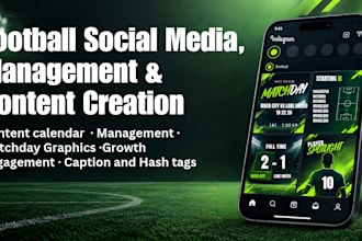 be your football social media manager and sports content creator