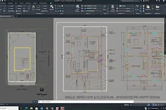 draw property site plan, plot plan, floor plan, real estate plan using autocad